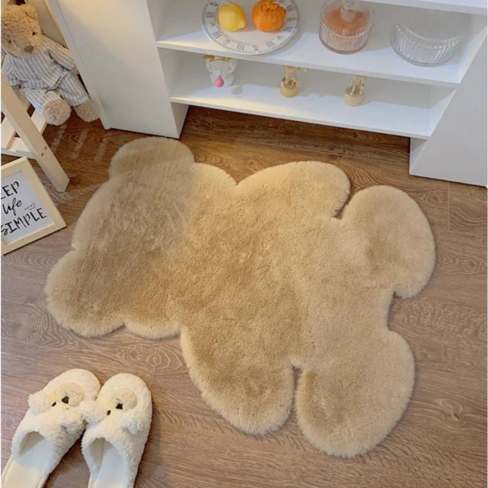 Fuzzy Bear Rug - Soft Microfiber, Washable Area Rug 4