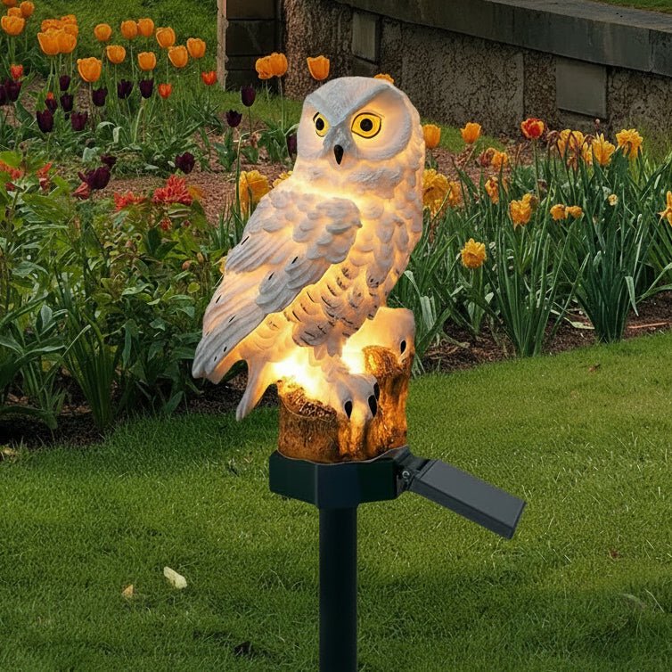 GlowOwl Light - Solar Garden Lamp - Nature Style - Auto Lighting