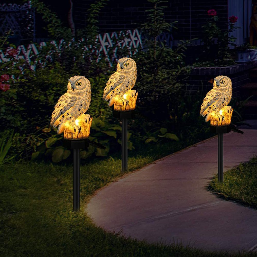 GlowOwl Light - Solar Garden Lamp - Nature Style - Auto Lighting