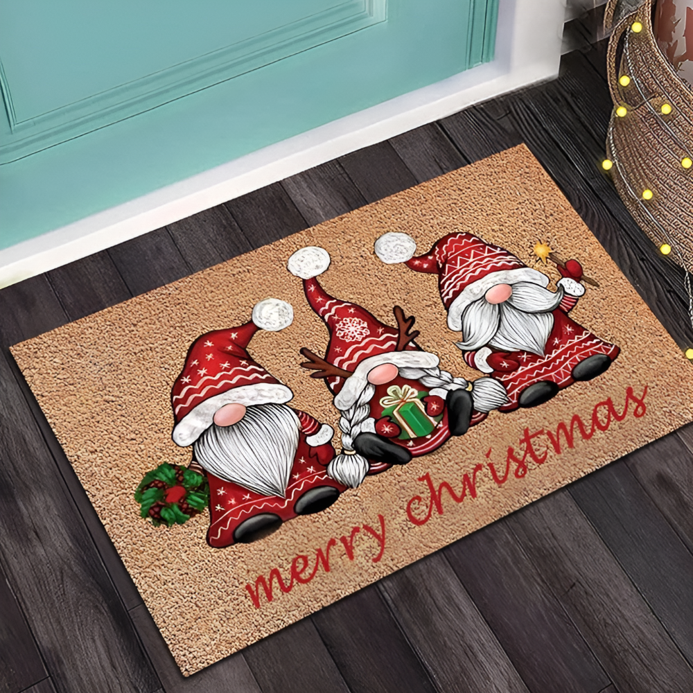 Gala Christmas Door Mat - Festive Gnome Design, Non-Slip 3