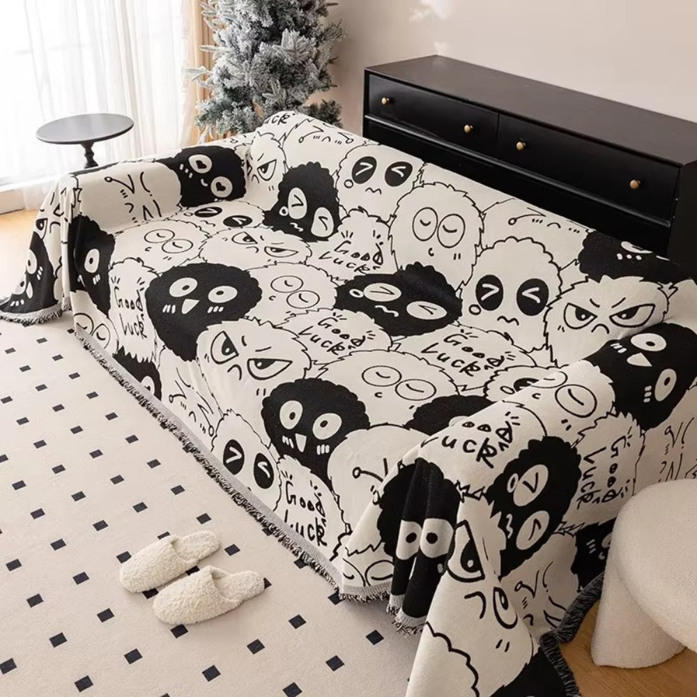 Gizmo Couch Cover - Chenille, Cartoon Design 1