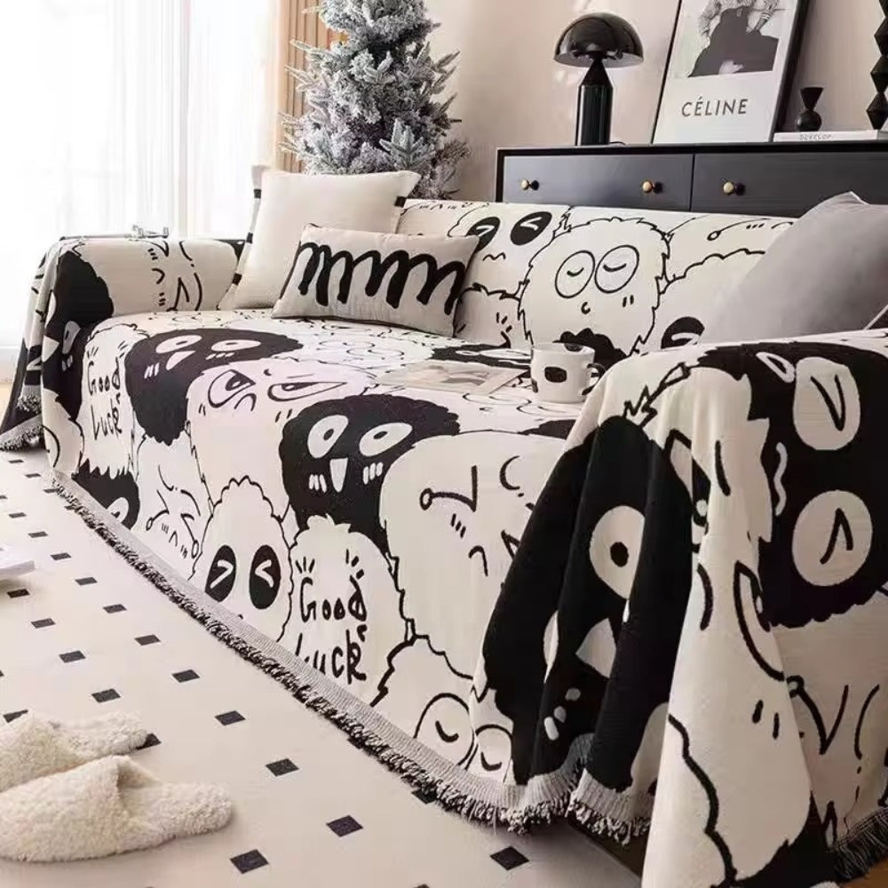 Gizmo Couch Cover - Chenille, Cartoon Design 2