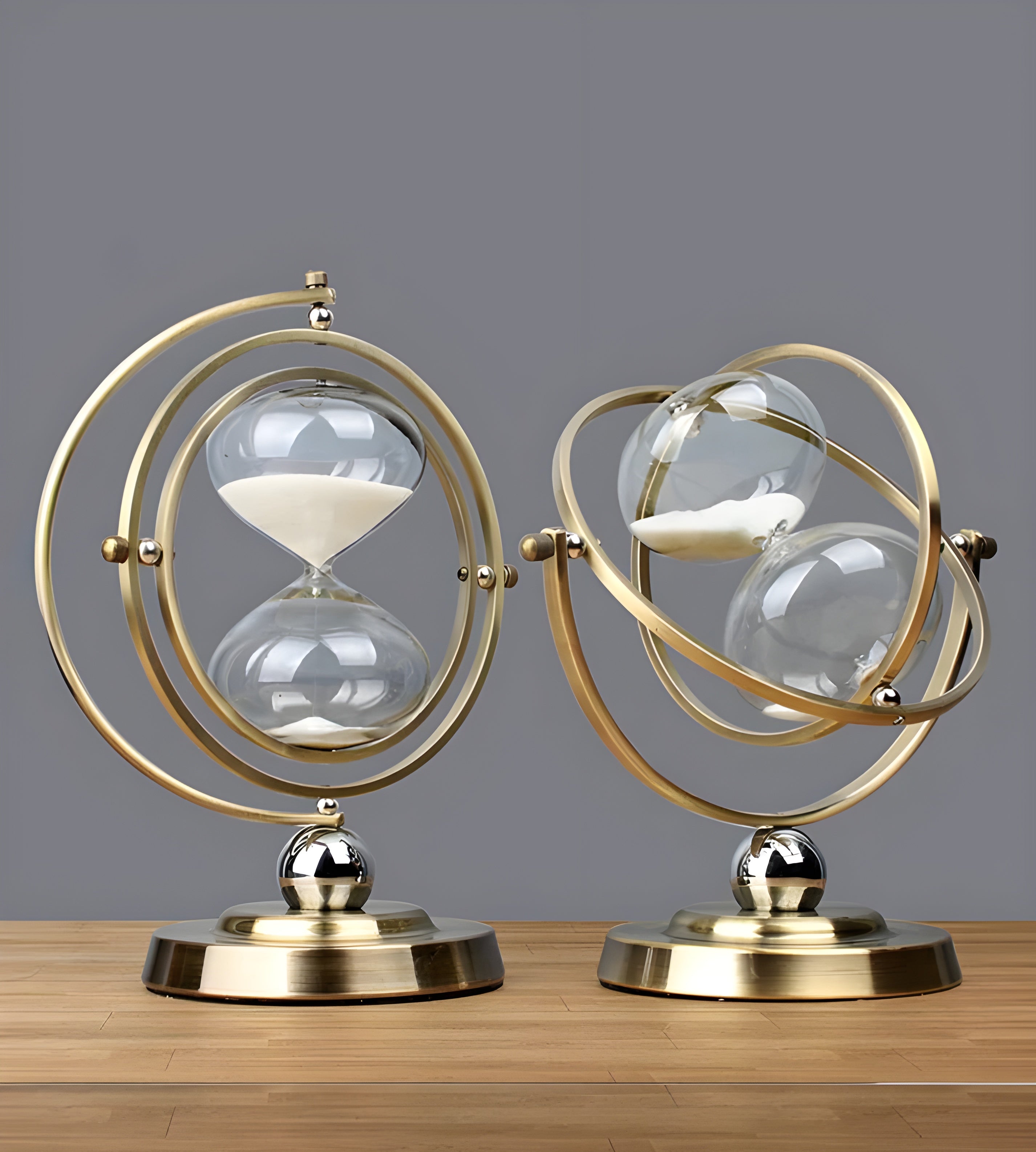 GleamHour Hourglass Sand Timer - Brass Frame, 30 Minute Measurement 1