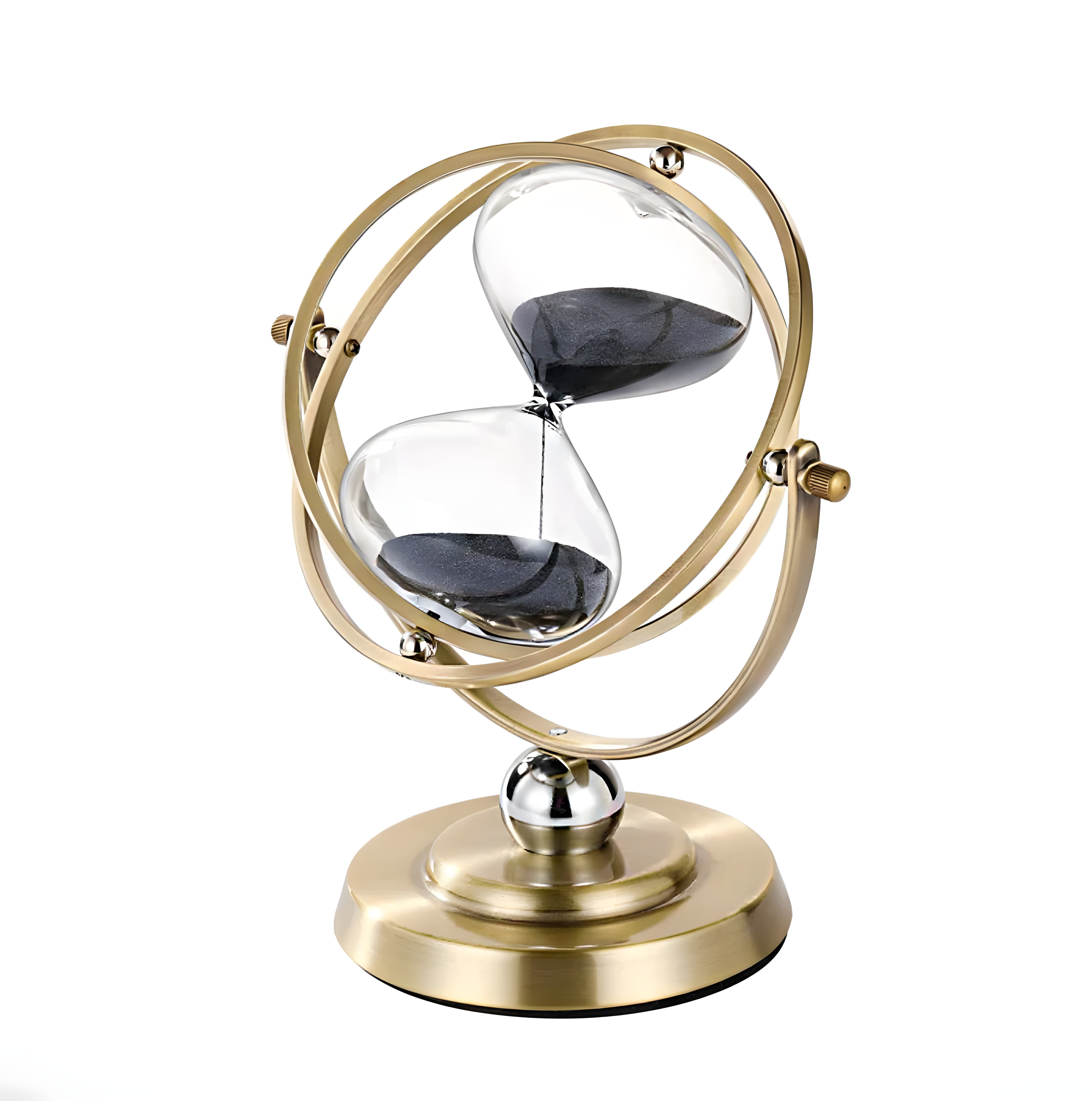 GleamHour Hourglass Sand Timer - Brass Frame, 30 Minute Measurement 2