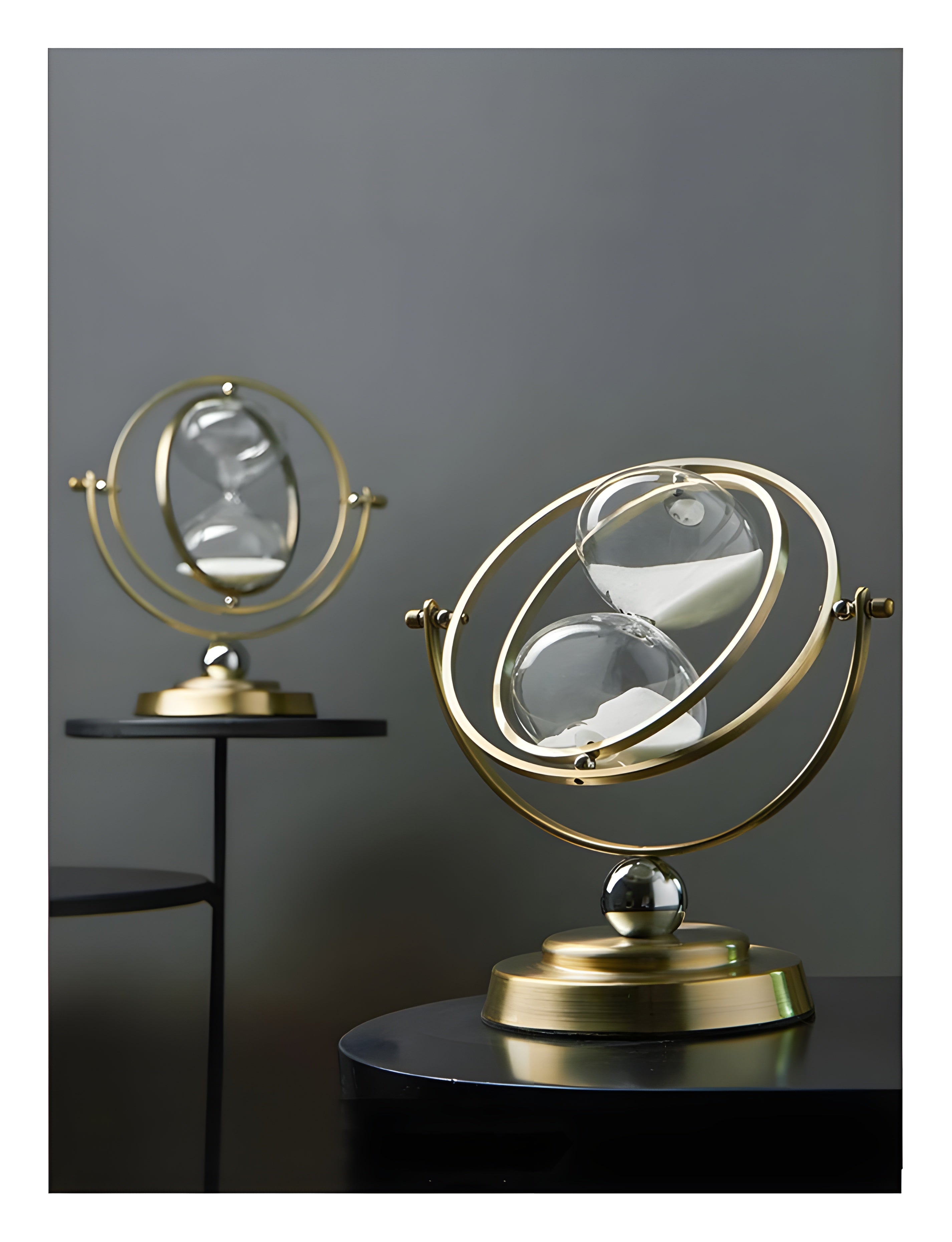 GleamHour Hourglass Sand Timer - Brass Frame, 30 Minute Measurement 3