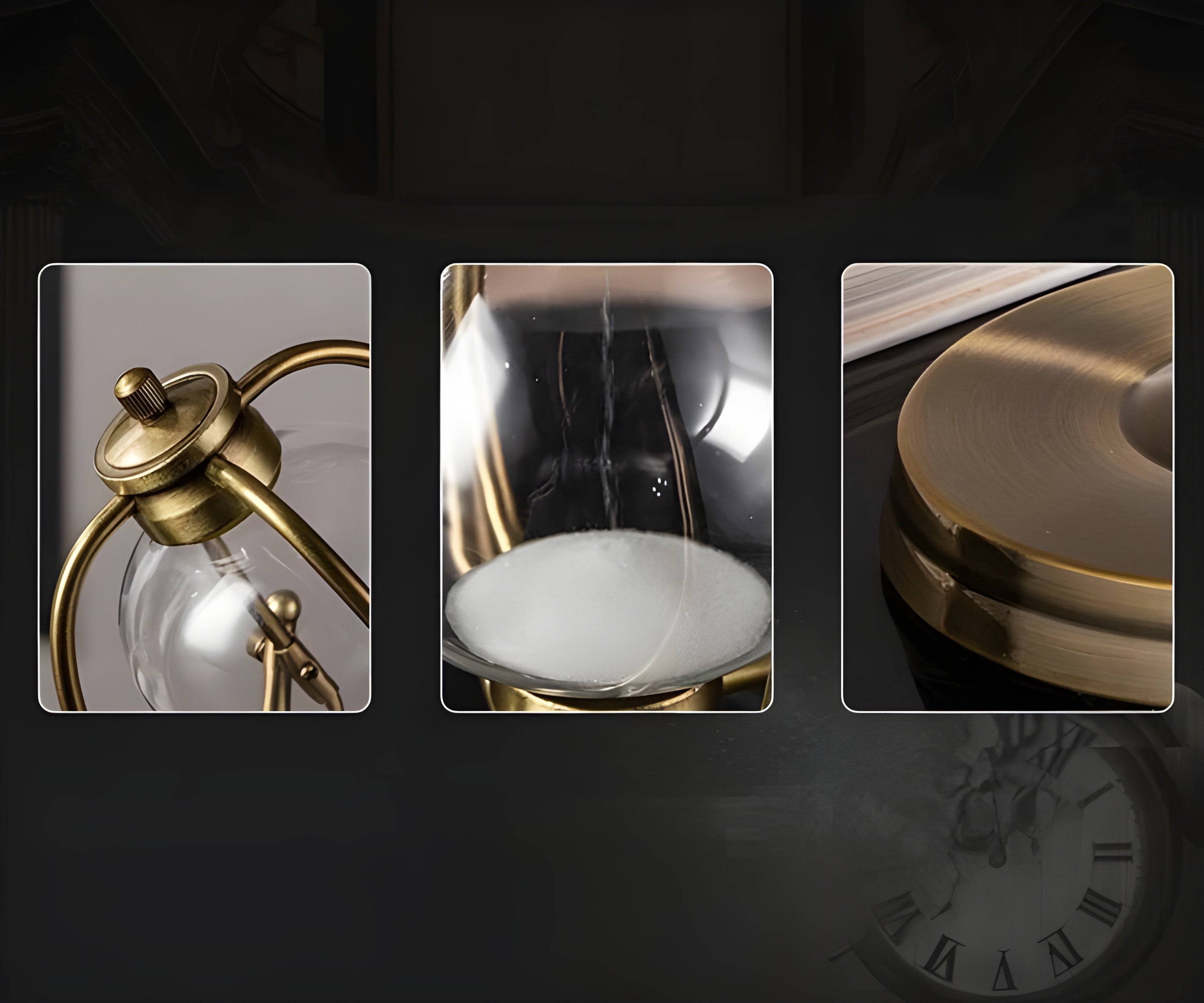 GleamHour Hourglass Sand Timer - Brass Frame, 30 Minute Measurement 6