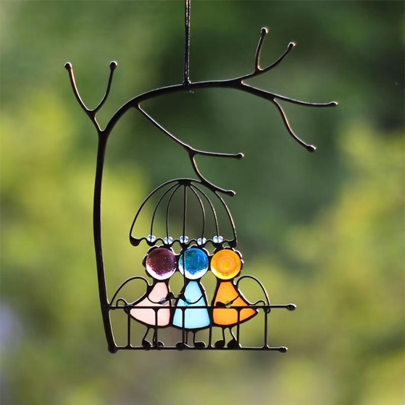 Gleisa Crystal Suncatcher - Handmade Glass with Rainbow Reflections 2