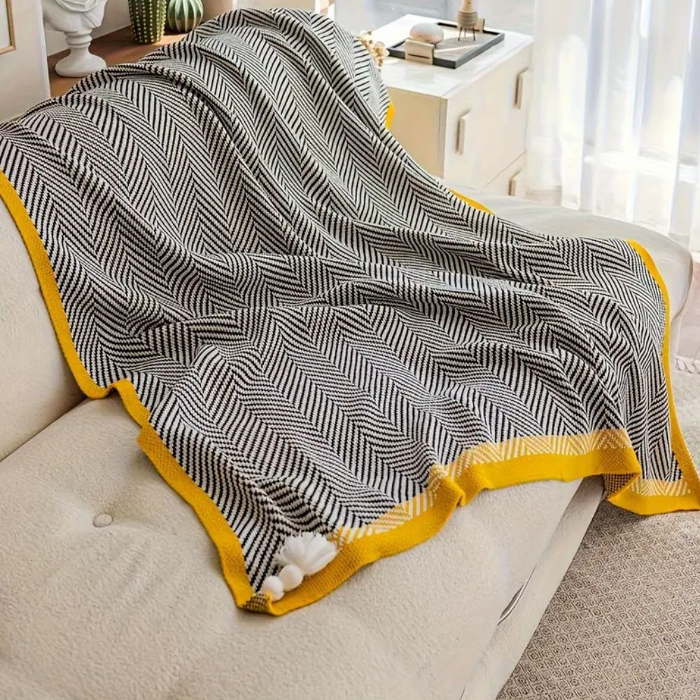 Glenwood Chevron Blanket - Ultra-Soft Acrylic, Lightweight Design 4