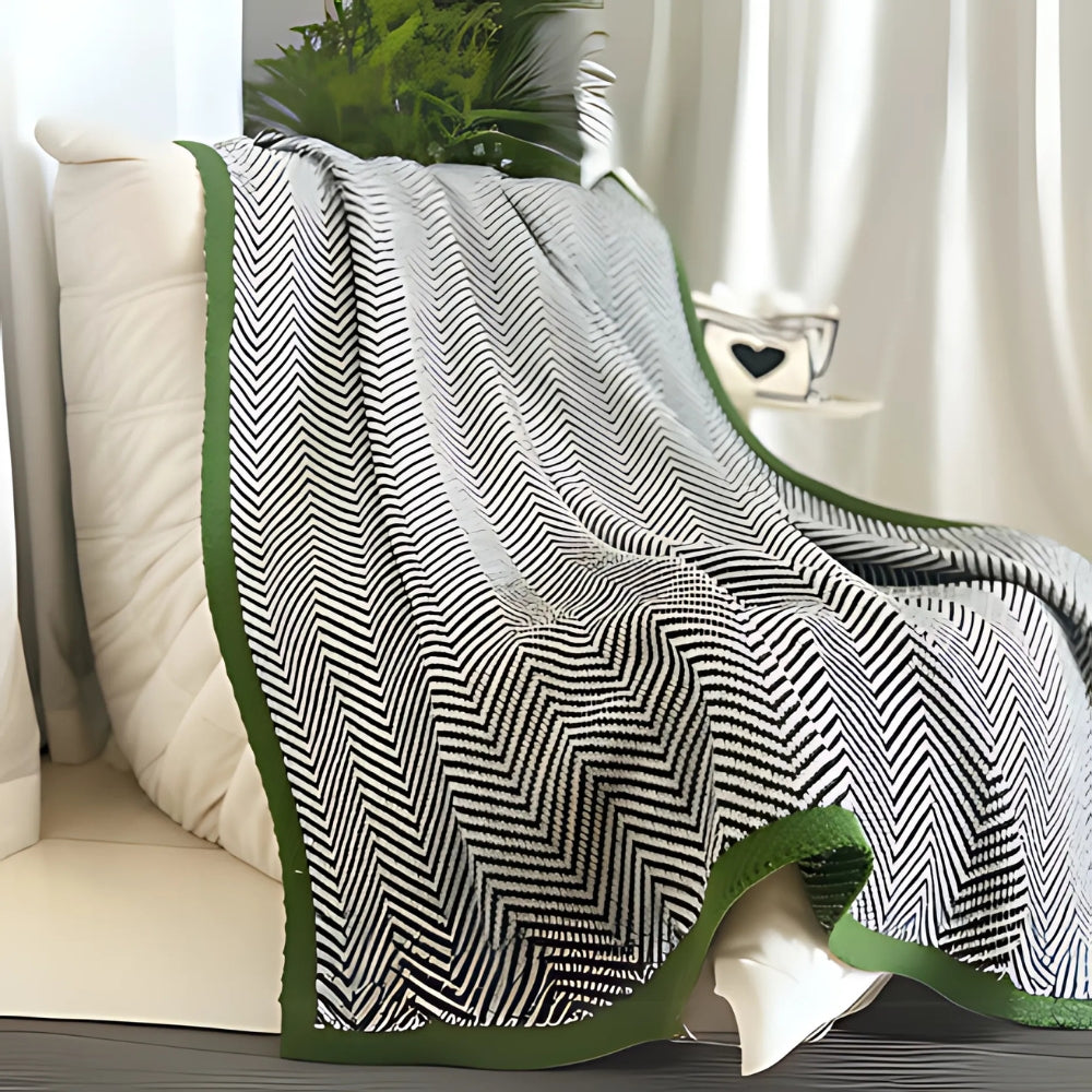 Glenwood Chevron Blanket - Ultra-Soft Acrylic, Lightweight Design 8