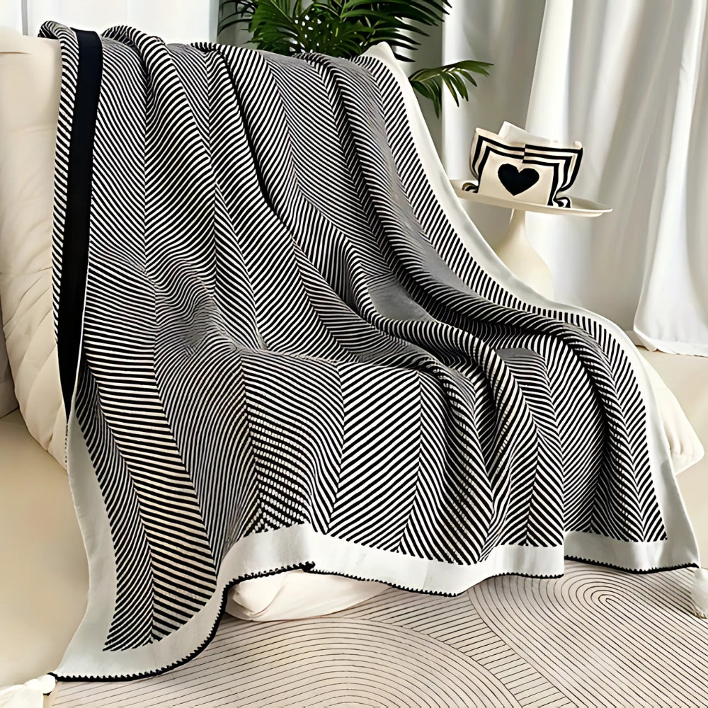 Glenwood Chevron Blanket - Ultra-Soft Acrylic, Lightweight Design 9
