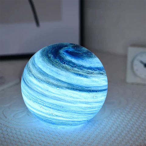 Glint Table Lamp - Glass Look, Swirl Pattern LED, Adjustable Colour Temperature 1