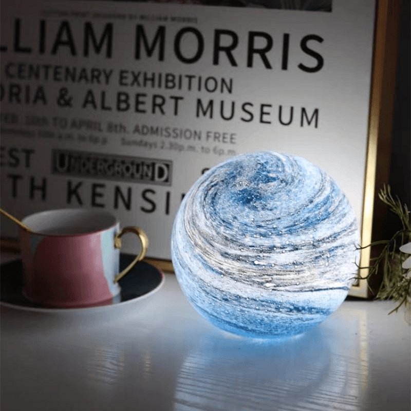 Glint Table Lamp - Glass Look, Swirl Pattern LED, Adjustable Colour Temperature 4