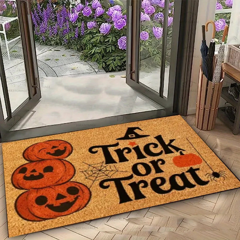 Hailey Halloween Doormat - Weather-Resistant Synthetic Fiber, Non-Slip Welcome Mat for Indoor and Outdoor Use 0