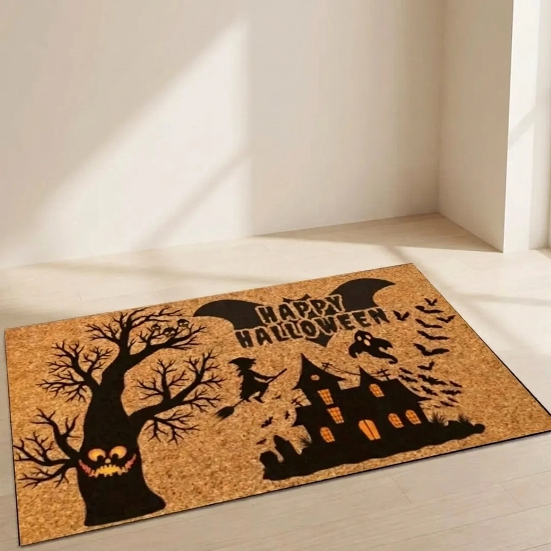 Hailey Halloween Doormat - Weather-Resistant Synthetic Fiber, Non-Slip Welcome Mat for Indoor and Outdoor Use 1