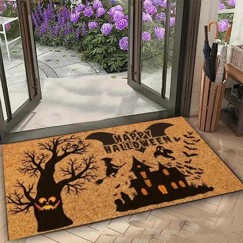 Hailey Halloween Doormat - Weather-Resistant Synthetic Fiber, Non-Slip Welcome Mat for Indoor and Outdoor Use 3
