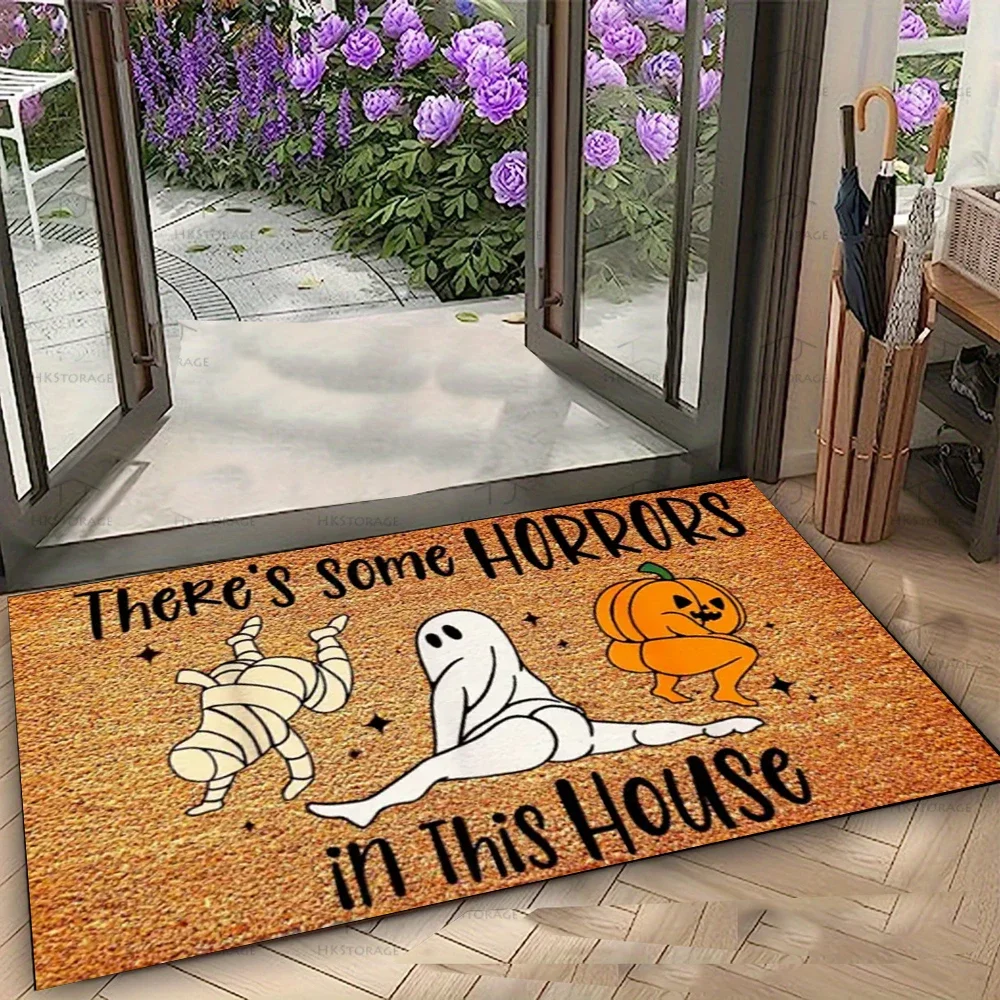 Hailey Halloween Doormat - Weather-Resistant Synthetic Fiber, Non-Slip Welcome Mat for Indoor and Outdoor Use 5