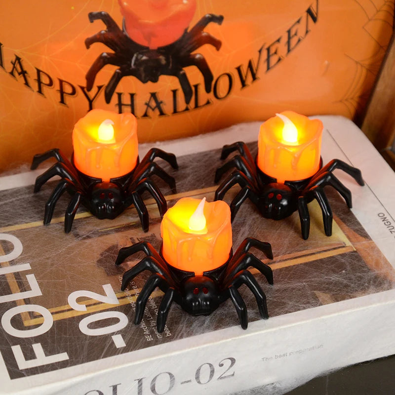 Hallowen Candle Holder - Pumpkin Design, Flameless LED Light 2