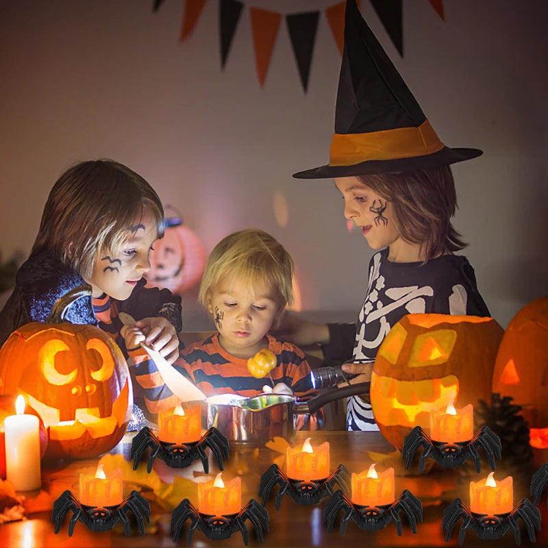 Hallowen Candle Holder - Pumpkin Design, Flameless LED Light 6