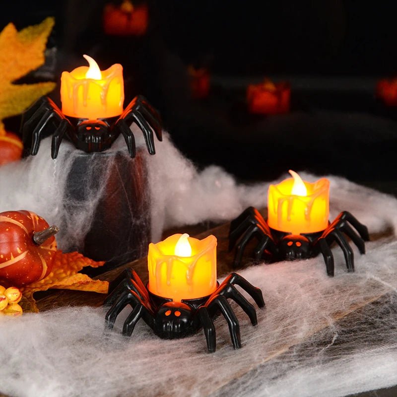 Hallowen Candle Holder - Pumpkin Design, Flameless LED Light 7