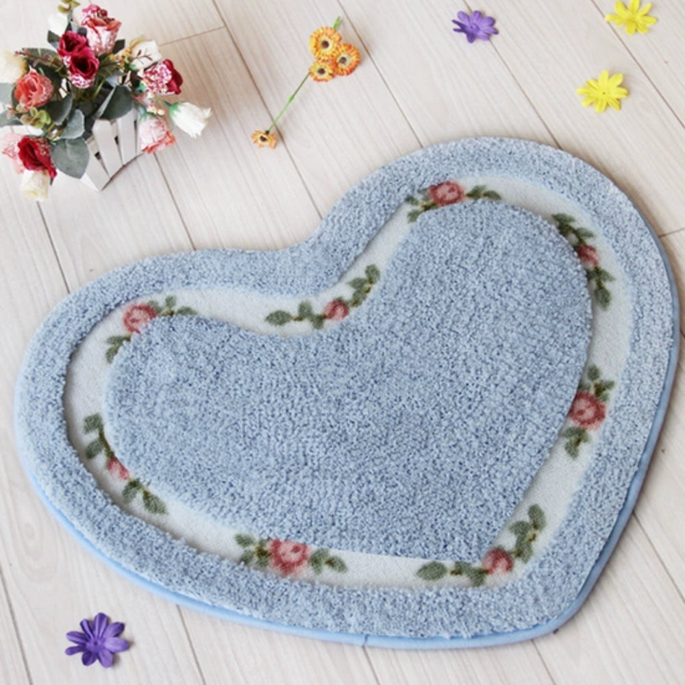 Haven Bath Mat - Heart-Shaped Soft Microfiber, Non-Slip Design 5