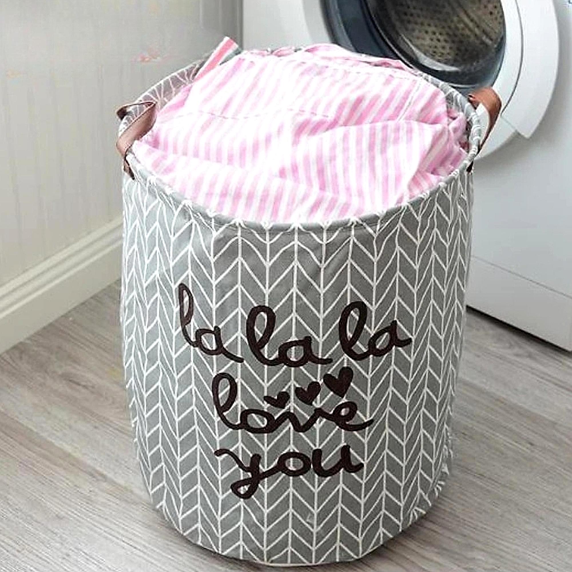 Haven Collapsible Laundry Basket - Durable Polyester, Foldable Design 3