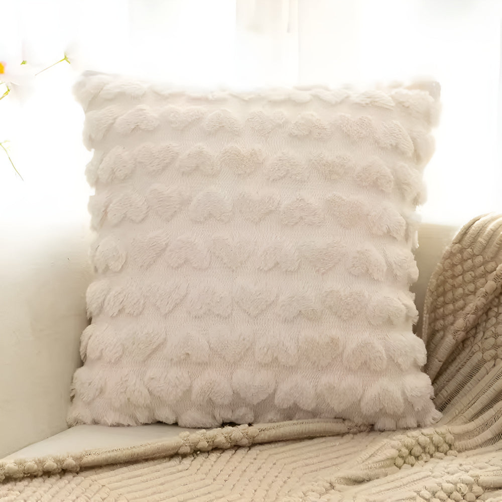 Haven Cushion Cover - Soft Microfiber, Heart Design for Sofa 0