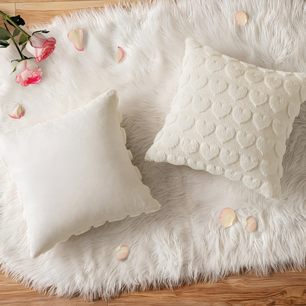 Haven Cushion Cover - Soft Microfiber, Heart Design for Sofa 2