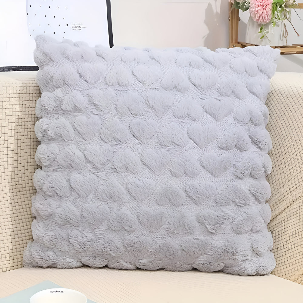 Haven Cushion Cover - Soft Microfiber, Heart Design for Sofa 6