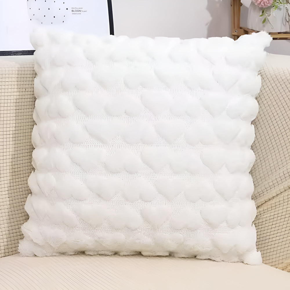 Haven Cushion Cover - Soft Microfiber, Heart Design for Sofa 7