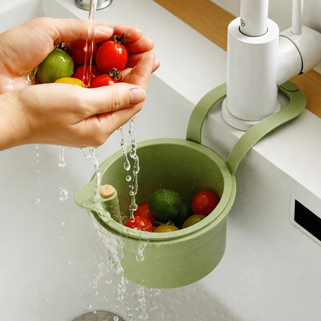 Haven Hanging Drainer Basket - BPA-Free, Tool-Free Installation 0