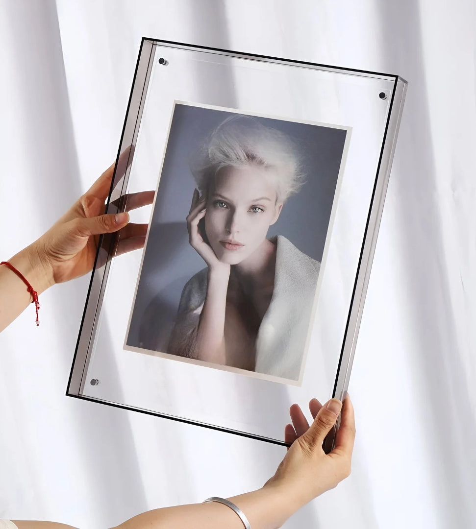 Helix Acrylic Photo Frame - Transparent Minimalist Design, Versatile Display 11
