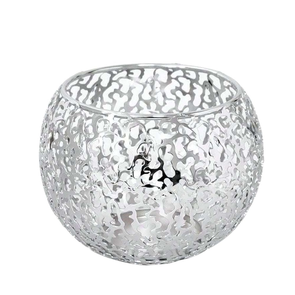 GlowSphere – Metallic Candle Holder Modern Geometric Decor