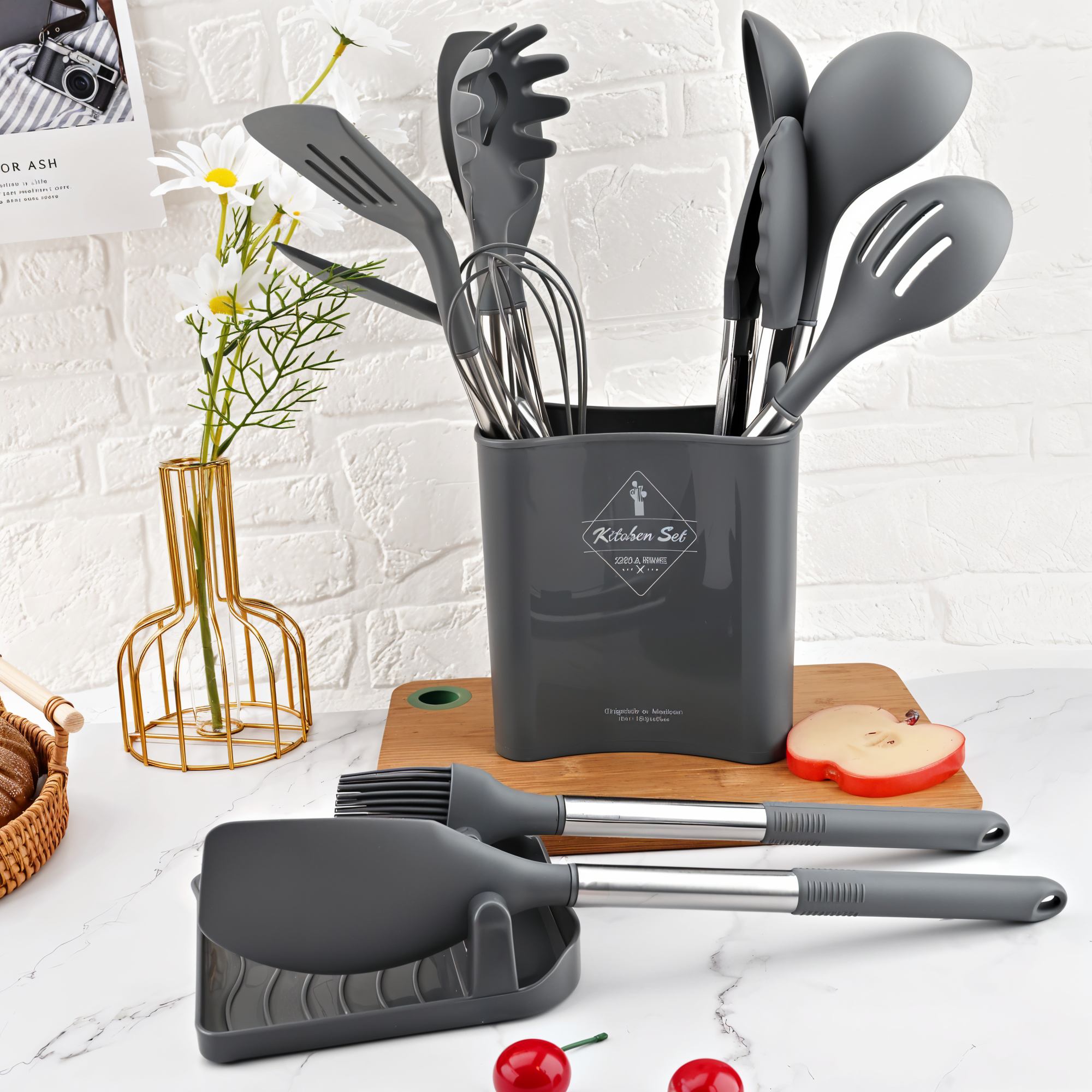 SilicoChef Set – Silicone Kitchen Utensils – Complete Cooking Set