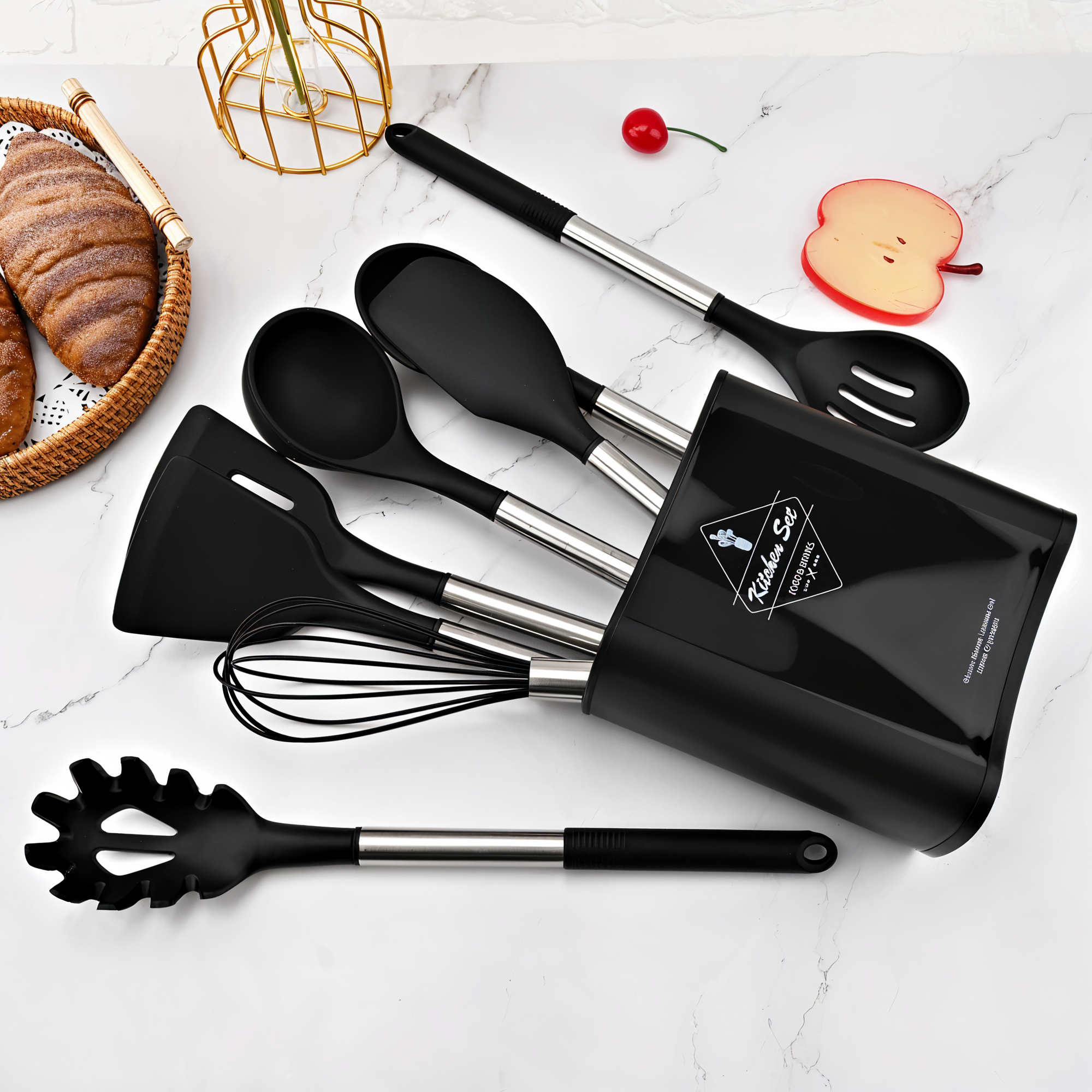 SilicoChef Set – Silicone Kitchen Utensils – Complete Cooking Set