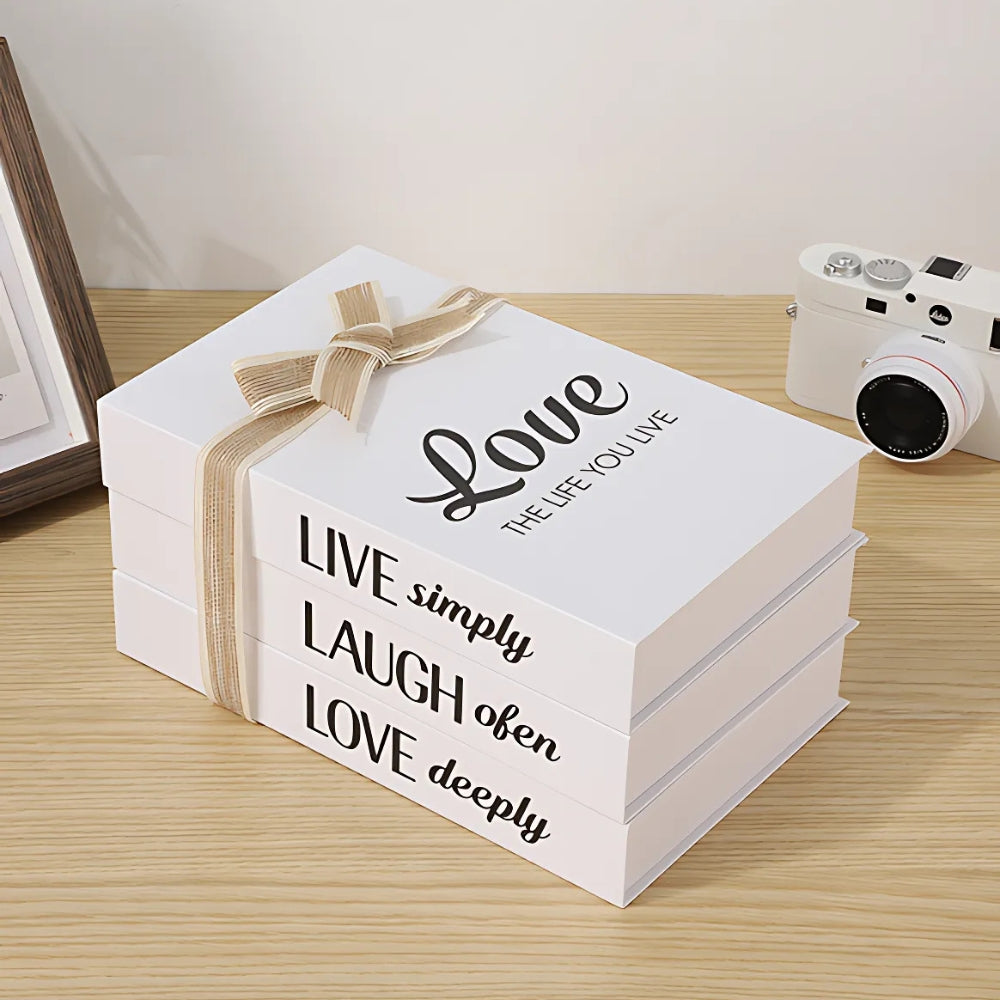 Inspire Rustic Book Stack - Faux Cardboard, Heartfelt Wall Decor 2