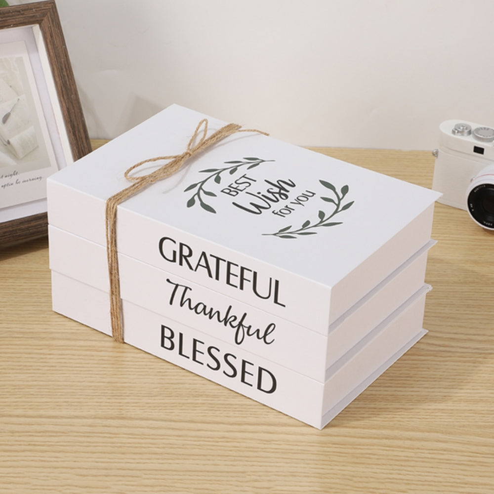 Inspire Rustic Book Stack - Faux Cardboard, Heartfelt Wall Decor 4
