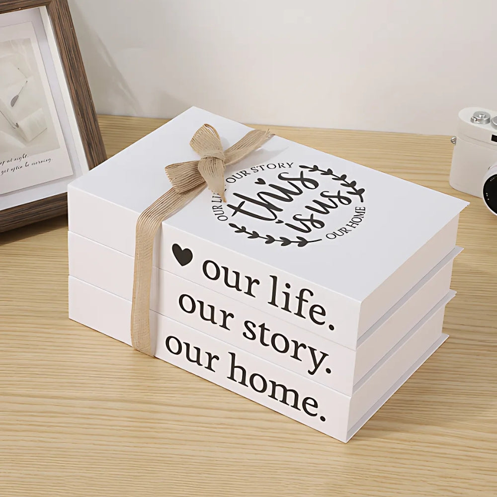 Inspire Rustic Book Stack - Faux Cardboard, Heartfelt Wall Decor 5