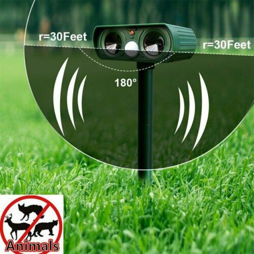 Iris Cat Repellent - Solar Powered Ultrasonic Deterrent for Birds and Pests 4