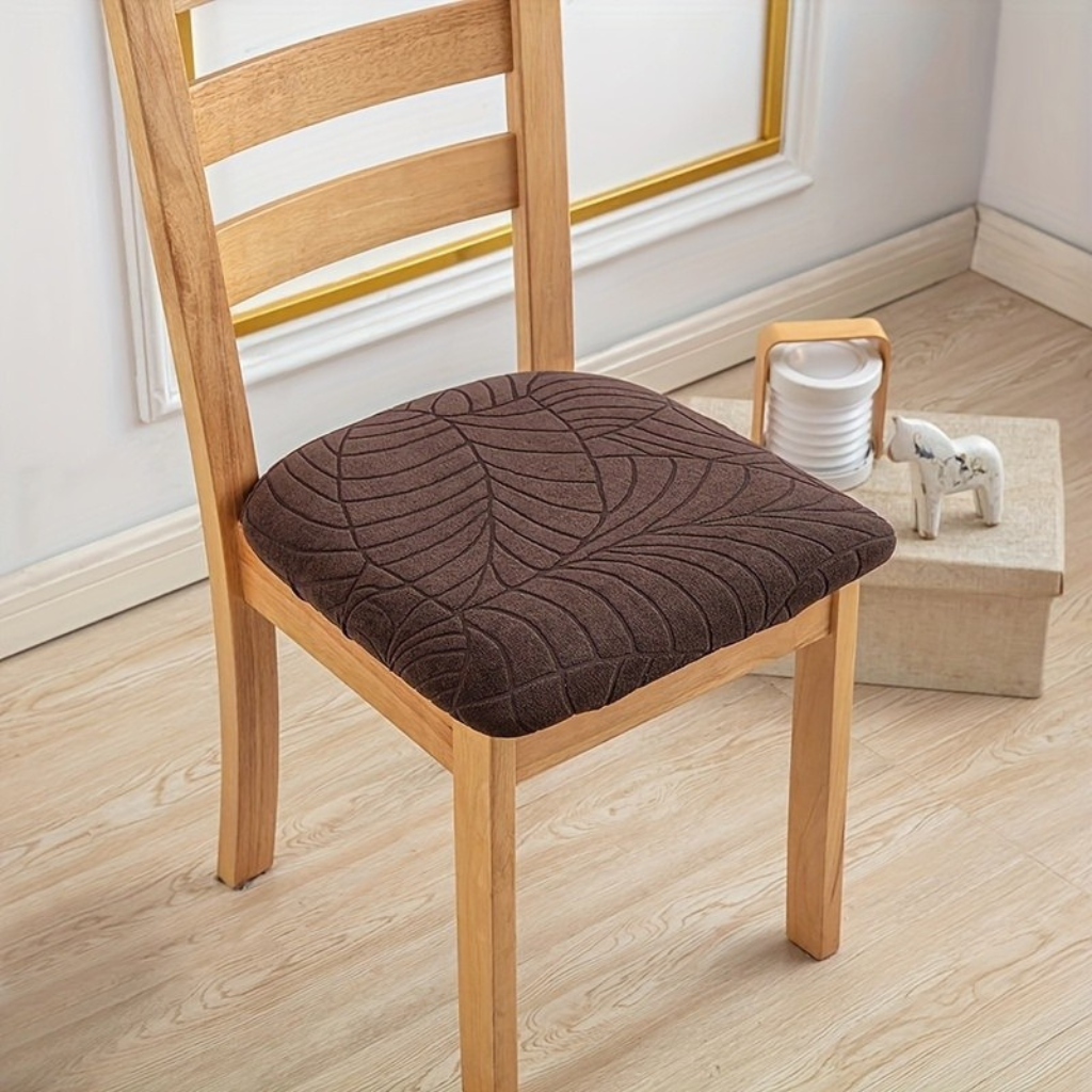 Jade Dining Chair Covers - Stretch Jacquard Fabric, Elegant Design 12