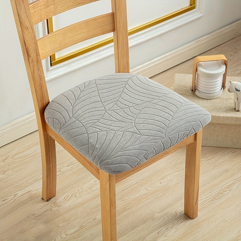 Jade Dining Chair Covers - Stretch Jacquard Fabric, Elegant Design 3