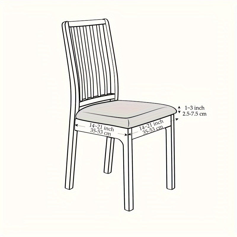 Jade Dining Chair Covers - Stretch Jacquard Fabric, Elegant Design 7