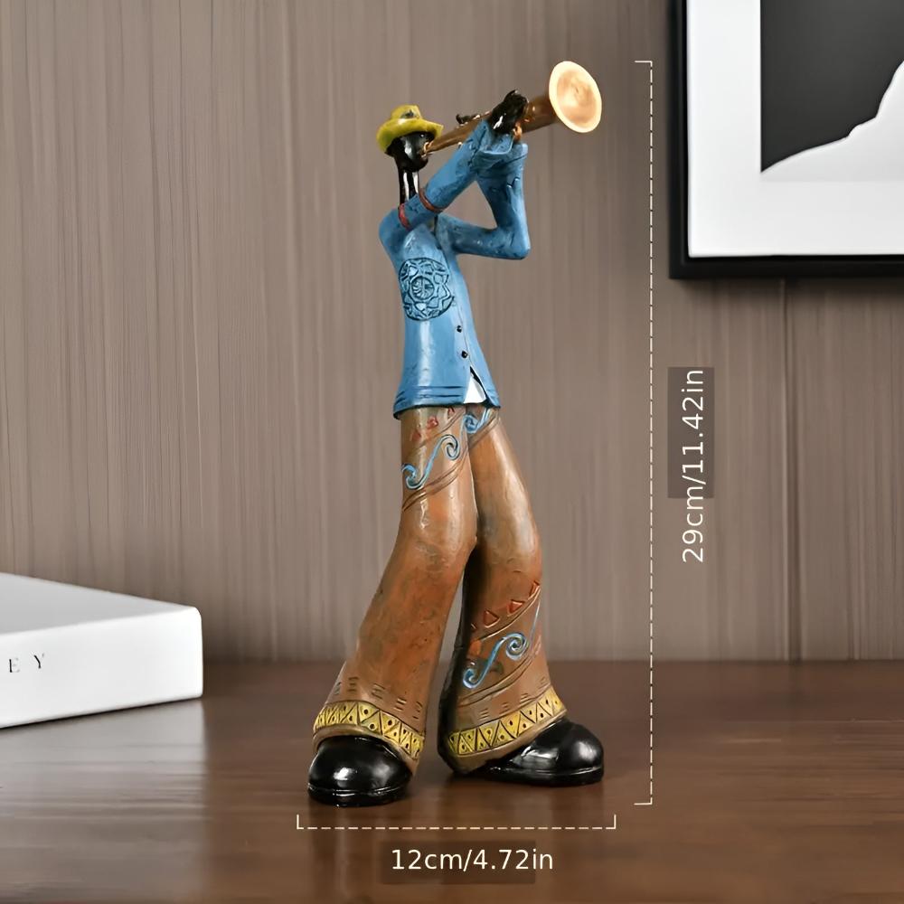 Jovial Figurine - Premium Resin, Abstract Music Design 0