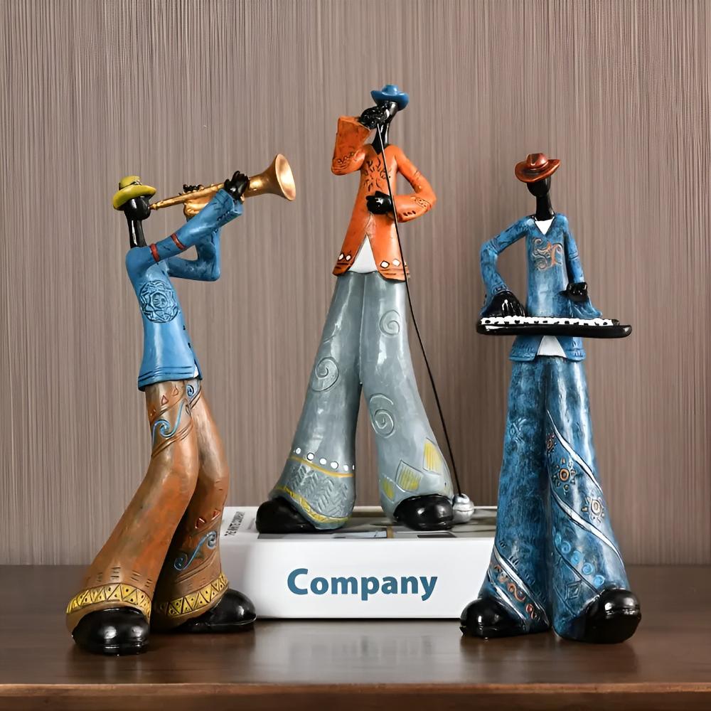 Jovial Figurine - Premium Resin, Abstract Music Design 4