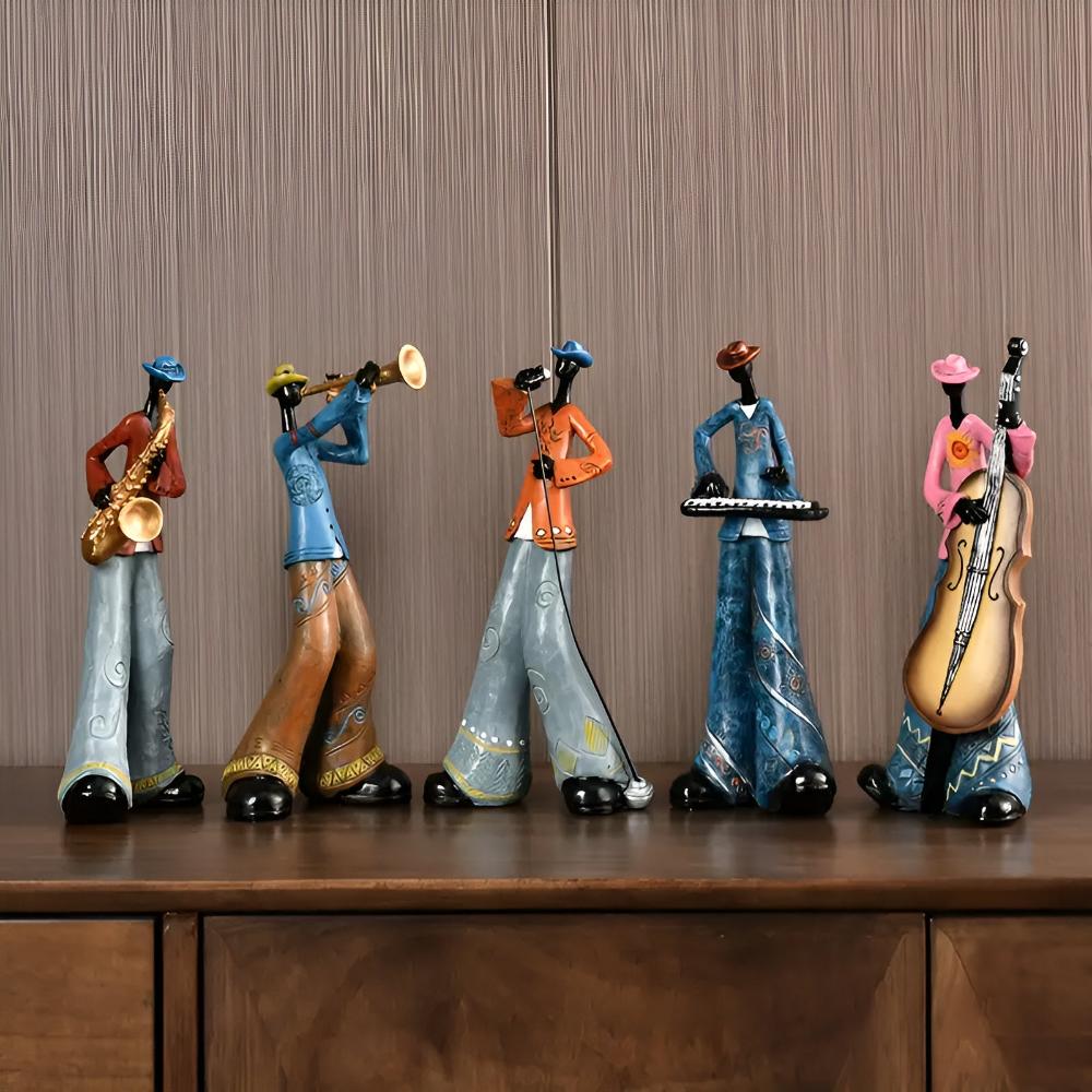 Jovial Figurine - Premium Resin, Abstract Music Design 5