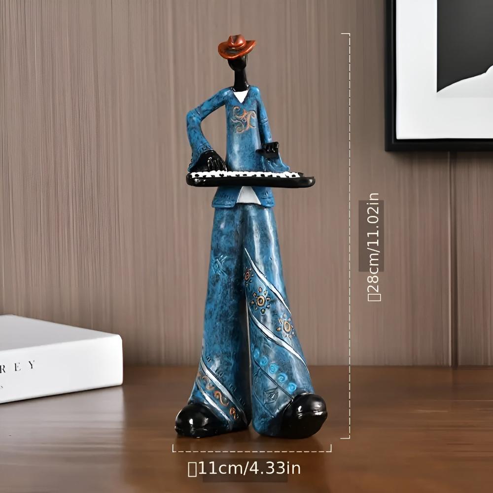 Jovial Figurine - Premium Resin, Abstract Music Design 8