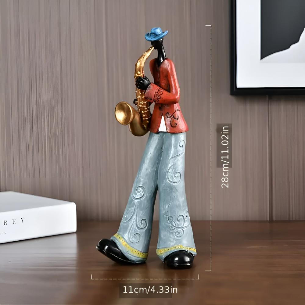 Jovial Figurine - Premium Resin, Abstract Music Design 9
