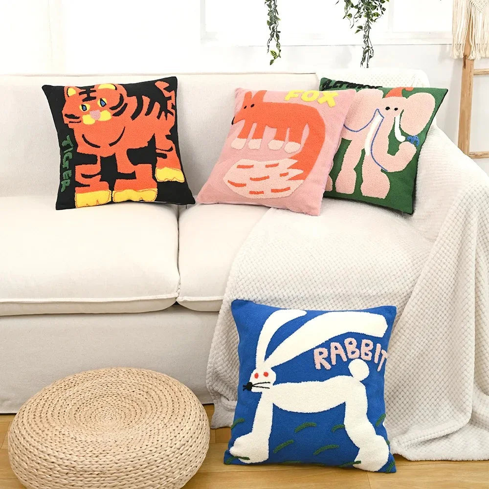 Kaleo Cushion Cover - Nordic Embroidered Design, Soft Polyester Cotton Blend 2