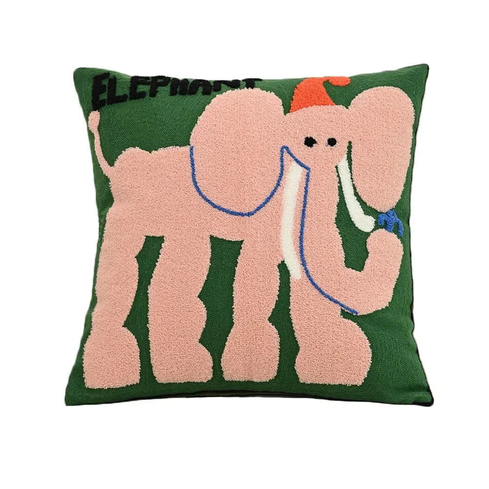 Kaleo Cushion Cover - Nordic Embroidered Design, Soft Polyester Cotton Blend 6