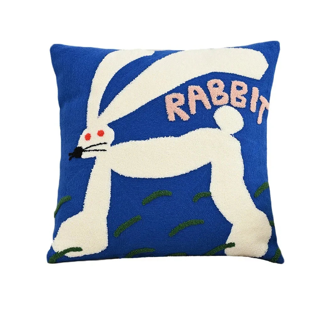 Kaleo Cushion Cover - Nordic Embroidered Design, Soft Polyester Cotton Blend 7
