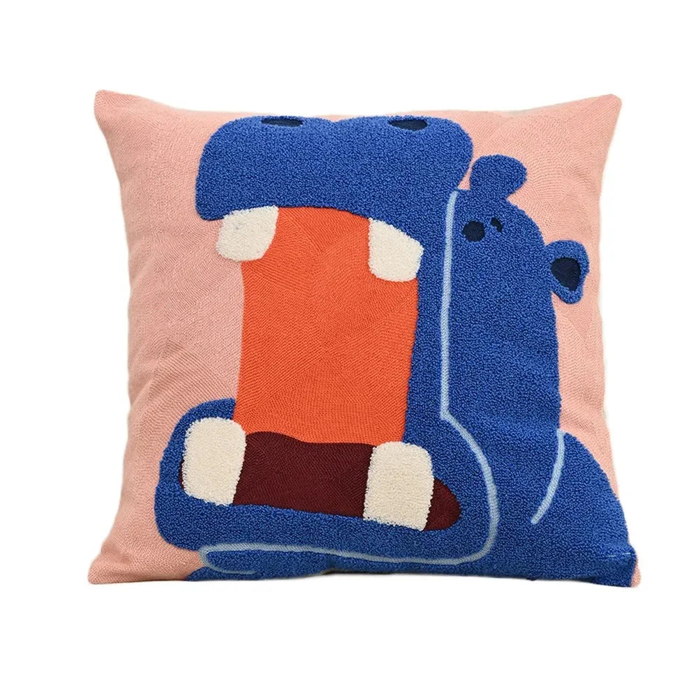 Kaleo Cushion Cover - Nordic Embroidered Design, Soft Polyester Cotton Blend 8